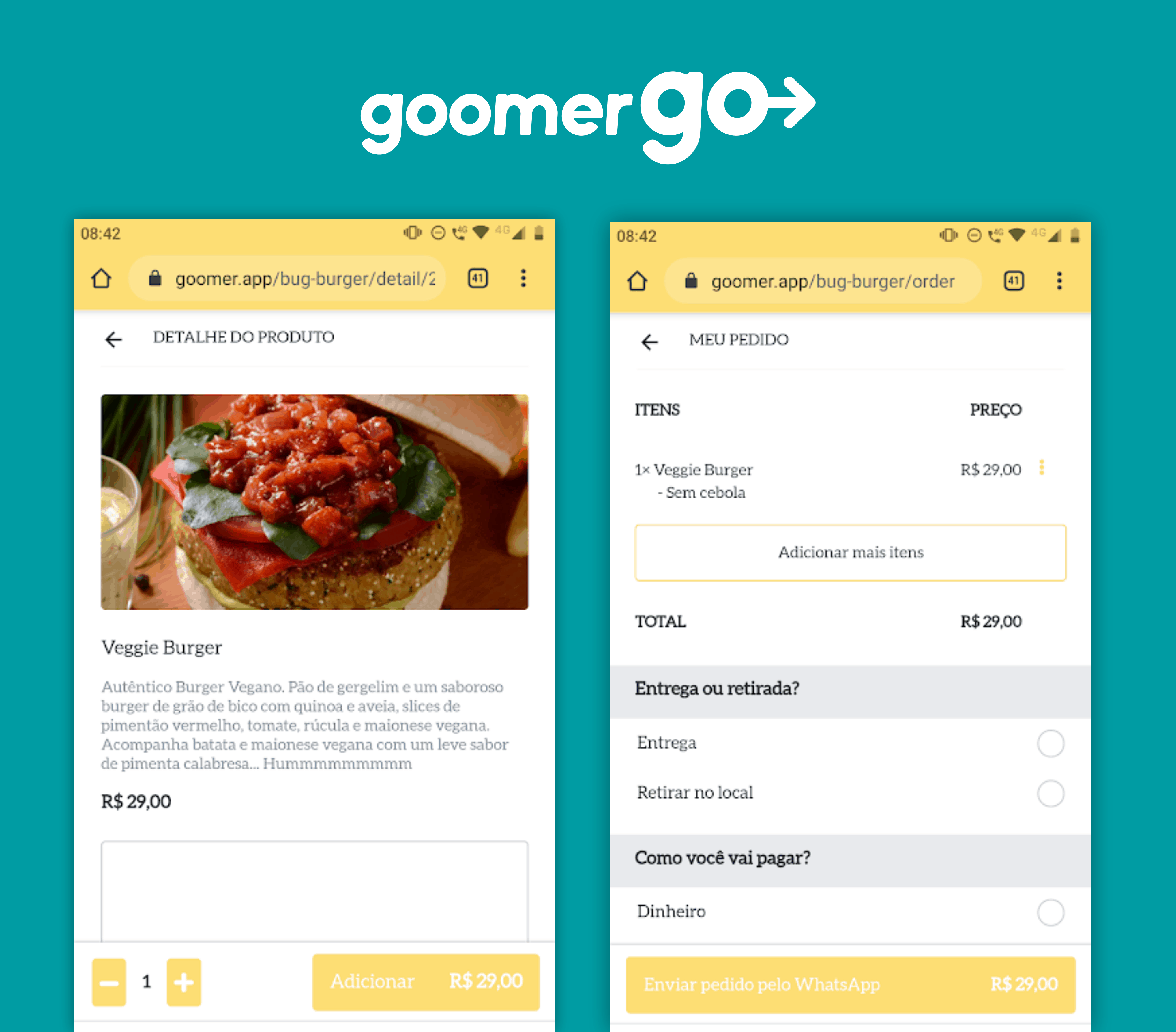 GoomerGo: receba os pedidos do seu Restaurante no WhatsApp