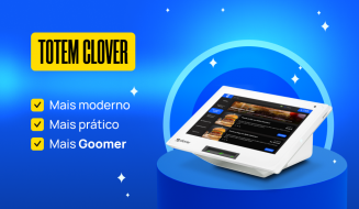 Imagem do sistema Totem Clover exibindo uma tela moderna para operações de compra, com destaque para inovação, praticidade e tecnologia avançada, ideal para negócios modernos e automação de vendas.