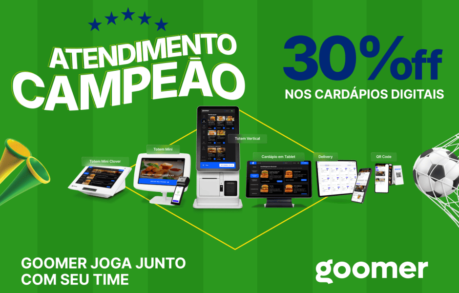 Promoção Goomer: 30% off em cardápios digitais para restaurantes – Atendimento Campeão