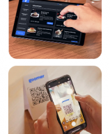 Imagens de dispositivos móveis exibindo aplicativos de streaming e pagamento digital, destacando o uso da tecnologia moderna para entretenimento e compras online.